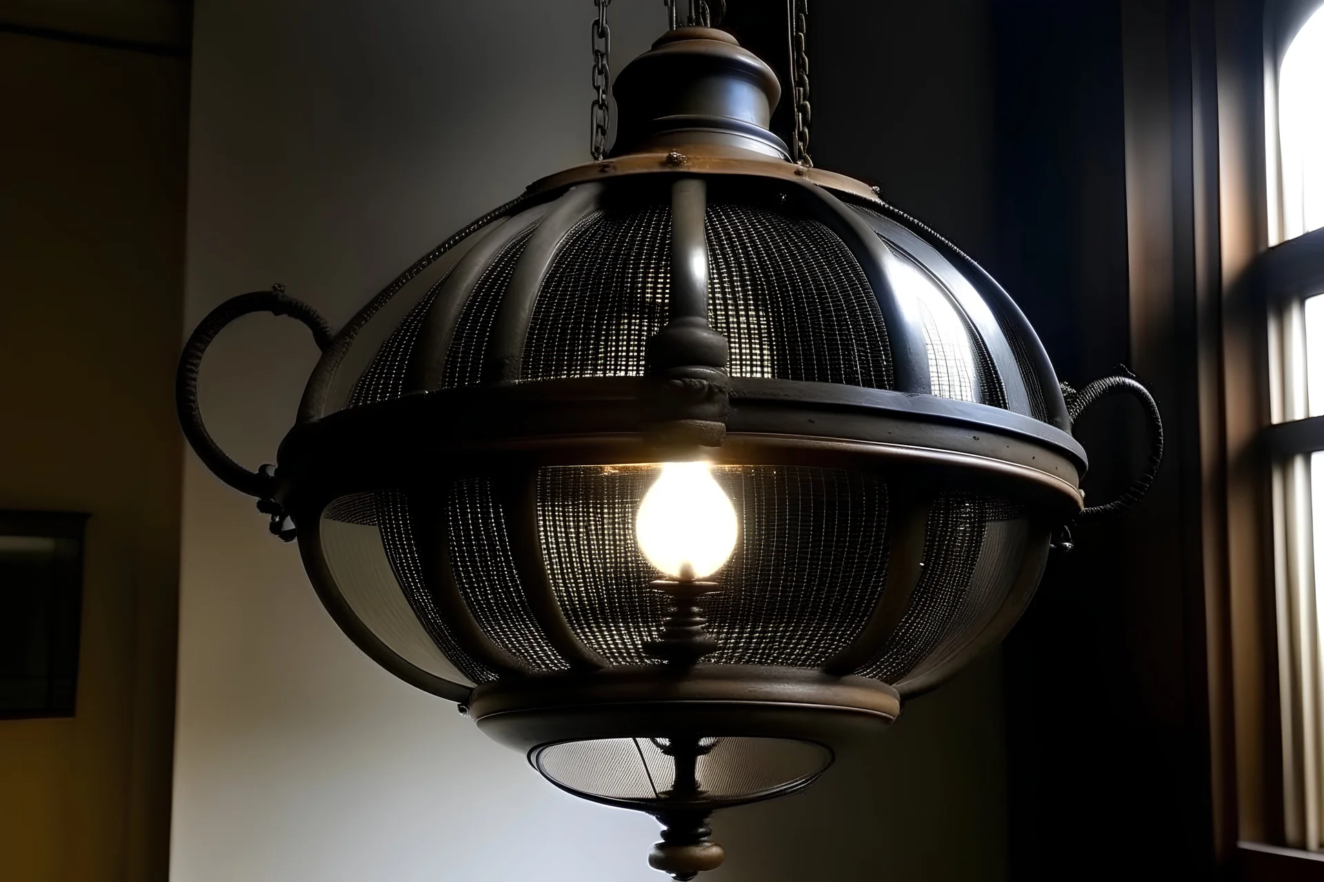 hangende grote lamp met beweging en tanden