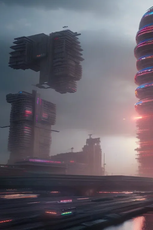 futuristic ghana, cyberpunk, 8k quality