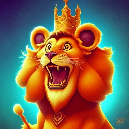 a Portrait of king lion as Brian Kesinger,Gediminas Pranckevičius