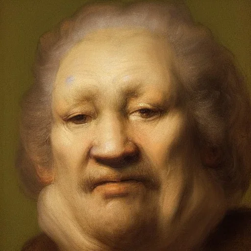 Human face, by Rembrandt, 4k