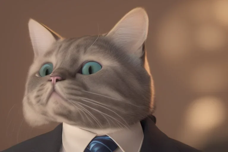 cat in a business suit