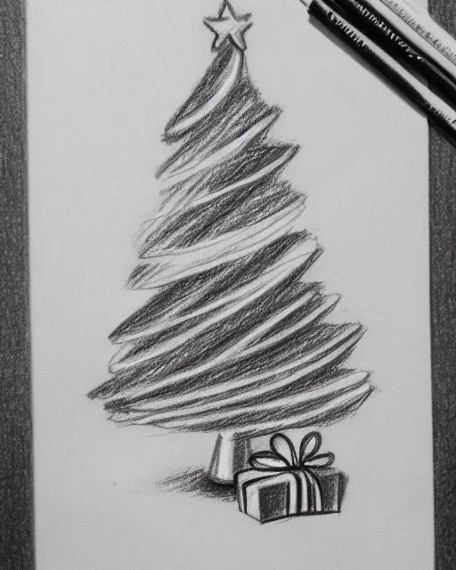 Christmas pencil sketch