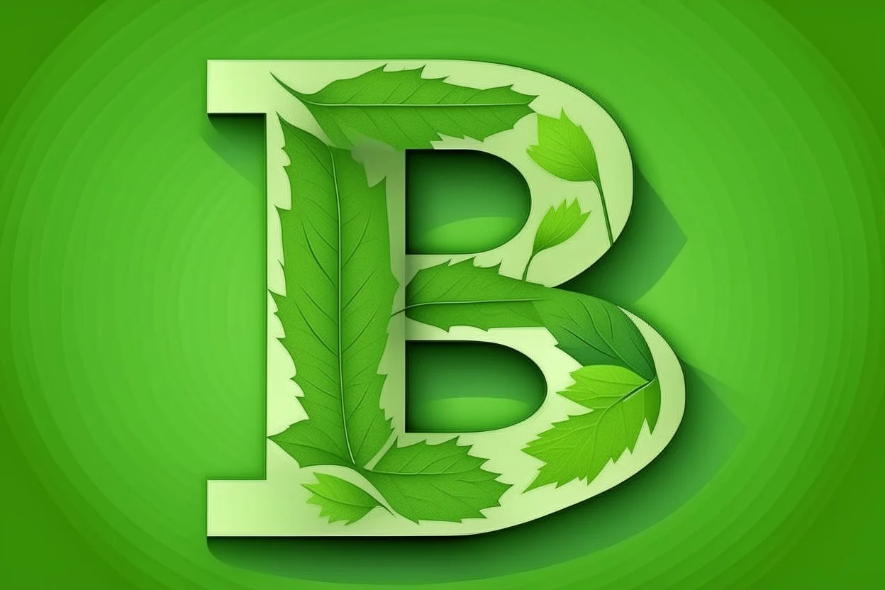 LETTER 'B' CANABIS LEAF