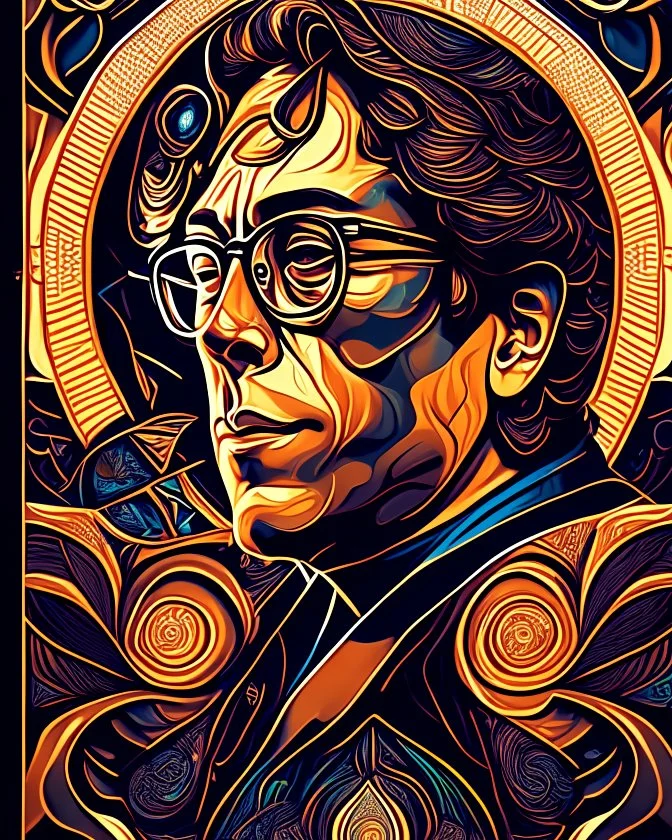 Gustavo Petro centered | symmetrical | key visual | intricate | highly detailed | iconic | precise lineart | vibrant | comprehensive cinematic | alphonse mucha style illustration | very high resolution | sharp focus | poster | no watermarks full body