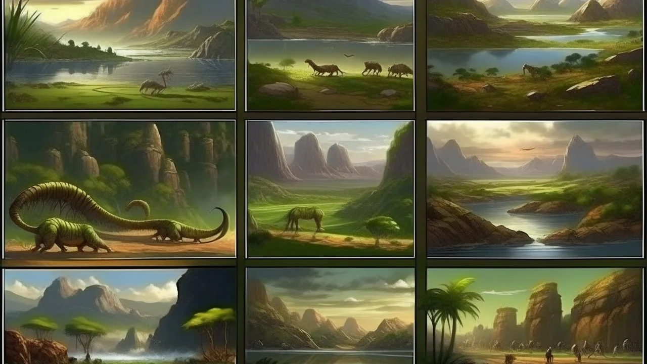 jurassic era period landscapes
