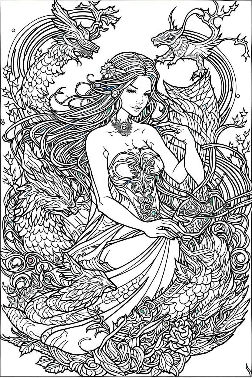 Fantasy coloring page