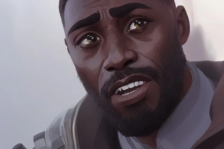 Portrait of Idris Elba by Jake Bartok