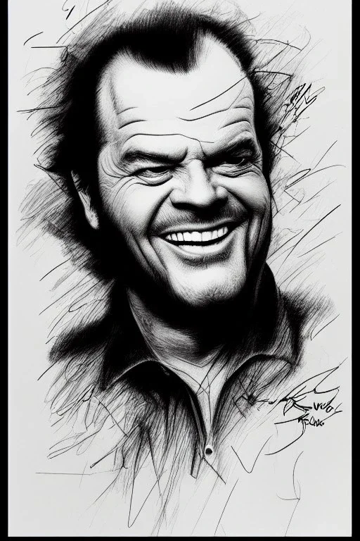 Jack Nicholson scribble portrait, 8k resolution, r_drawings_rene, scribble, scribble drawing, scribble art, deviantart, rdrawings25, synthetic, hairy scribble fill, line draw, scribble sketch, Vince low