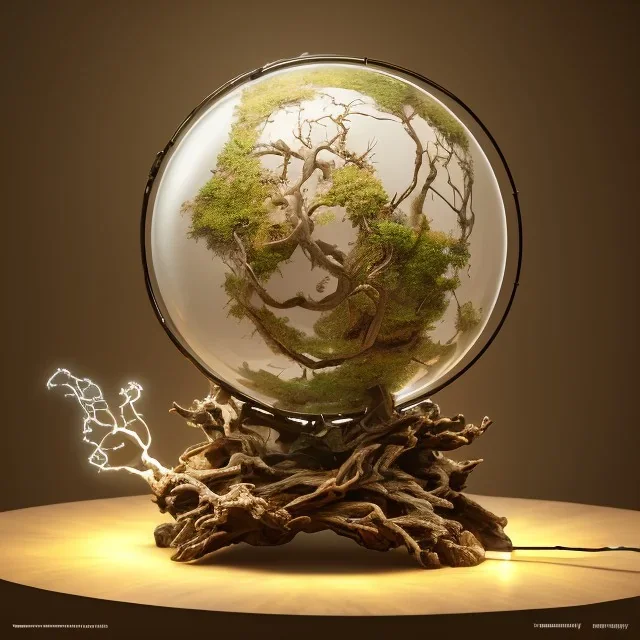 a gorgeous, stunning table lamp made of twisted, gnarled wood with illuminated globe of light hanging off one branch, biosphere, lamp cord, 8k resolution, high-quality, fine-detail, photorealistic, intricate, digital art, detailed matte, volumetric lighting, illustration, 3D octane render, brian froud, howard lyon, selina french, anna dittmann, annie stokes, lisa parker, greg rutowski, George Grie, Ben Goossens, Igor Morski