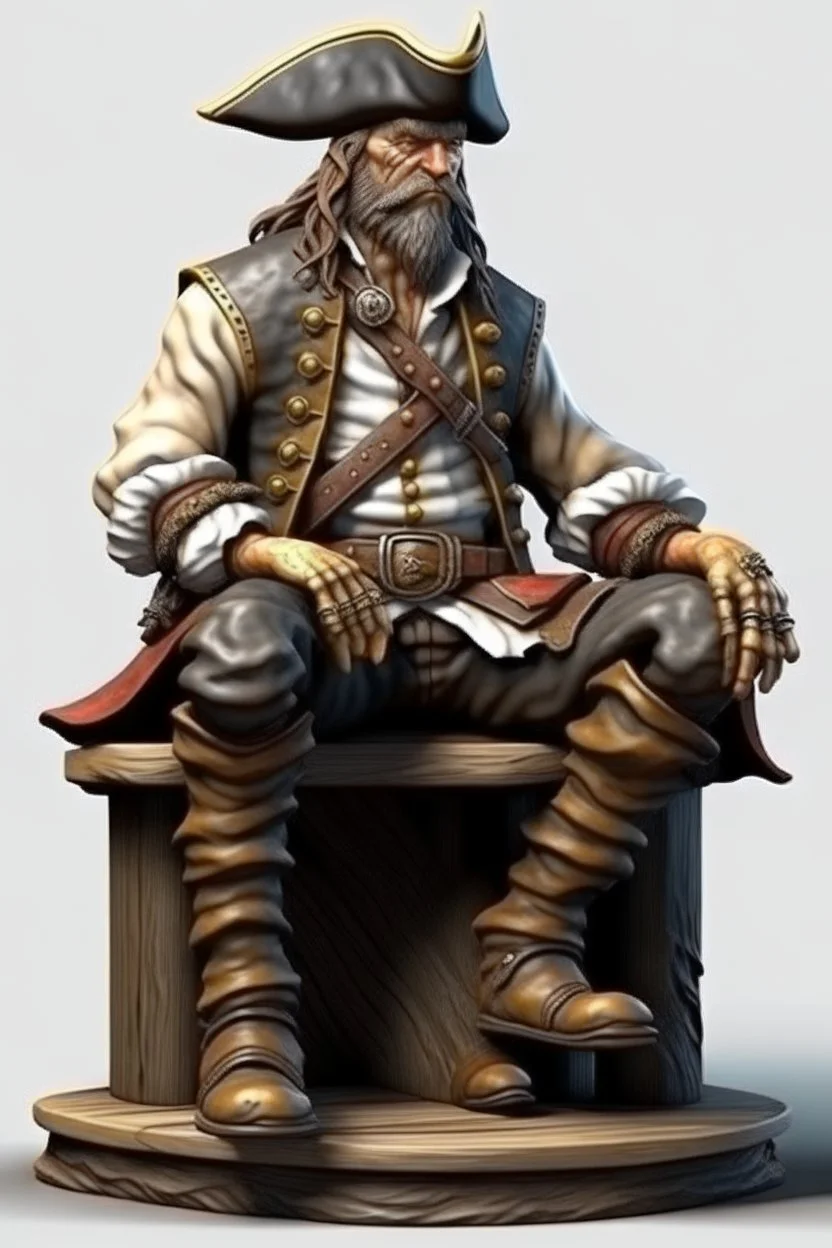 sitting pirate realistic