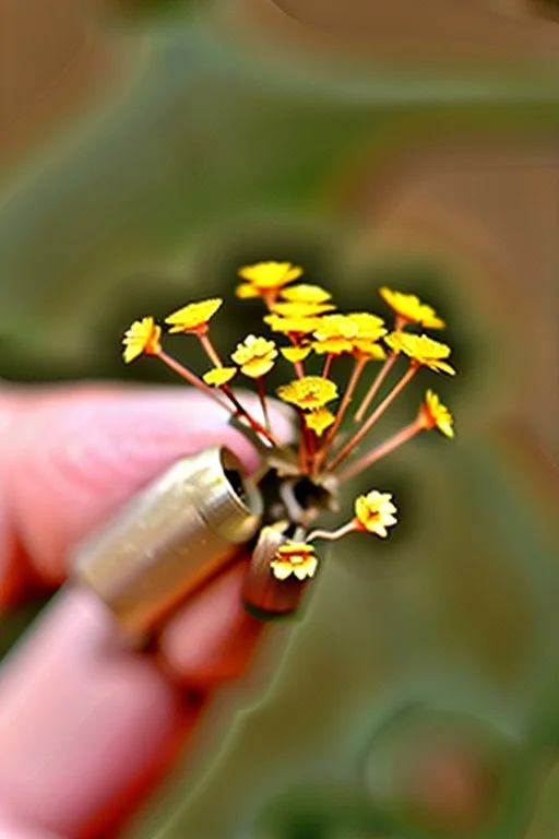 Lots of tiny golden flowers