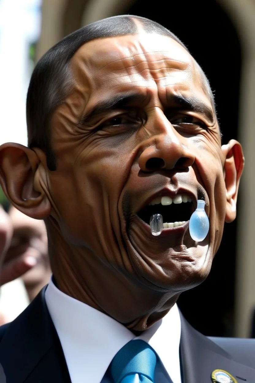 a bottle in obamas mouth