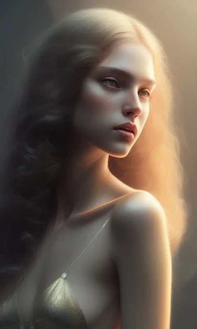 romanian model , cute, beautiful, long hair , wavy hair, curly hair، black eyes, full body, cinematic, 8k, resolution concept art portrait by Greg Rutkowski, Artgerm, WLOP, Alphonse Mucha dynamic lighting hyperdetailed intricately detailed