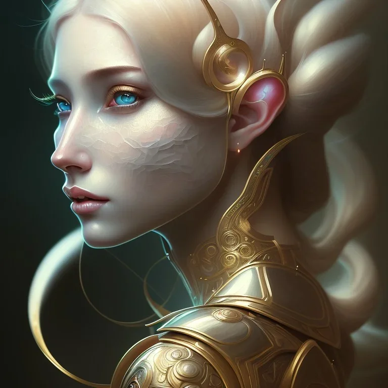 mdjrny-v4 style portrait of female elf, intricate, elegant, highly detailed, digital painting, artstation, concept art, smooth, sharp focus, illustration, art by artgerm and greg rutkowski and alphonse mucha, 8k