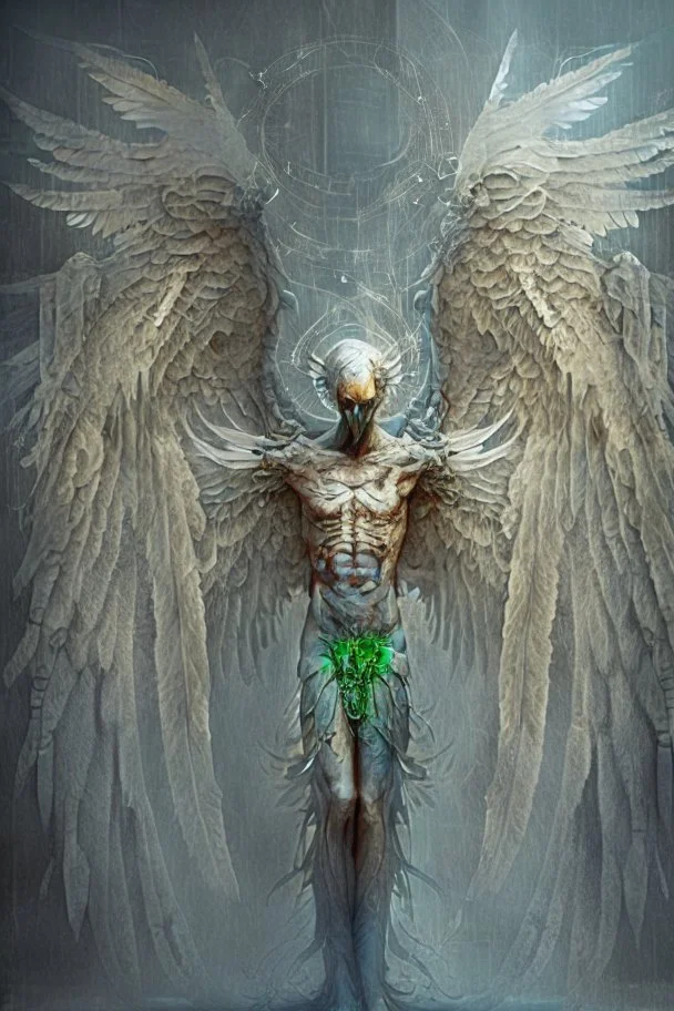 lovecraftian angel human with wings