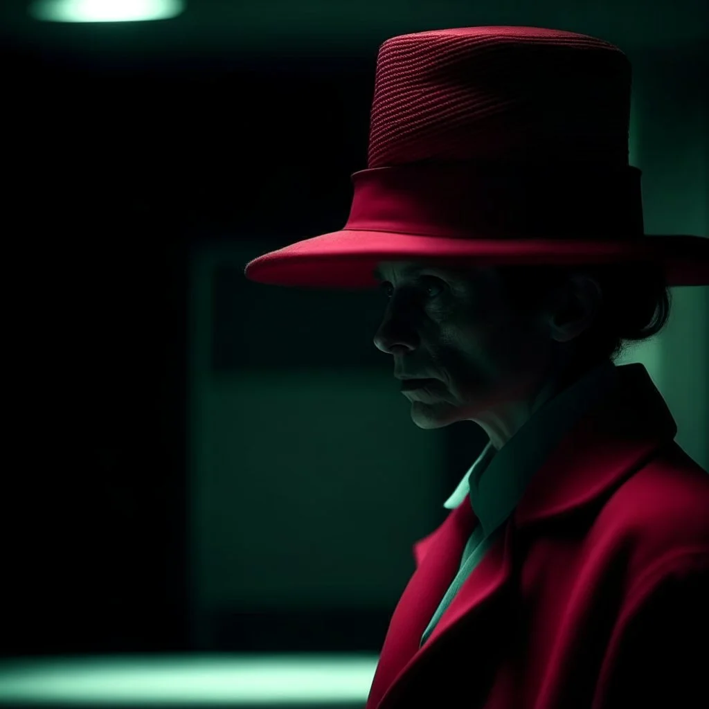 spooky movie still, Rose the Hat character rom "Doctor Sleep" movie, creepy, dramatic, complex contrast, dynamic composition, cell-shaded, beautiful