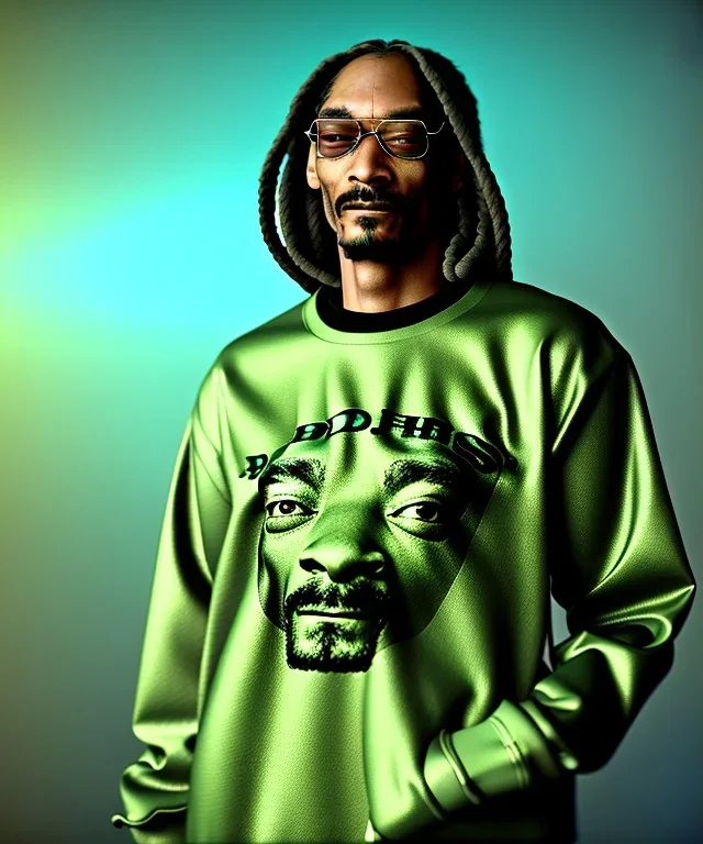 Snoop Dogg, smoking marijuana, weed background, hyper realistic