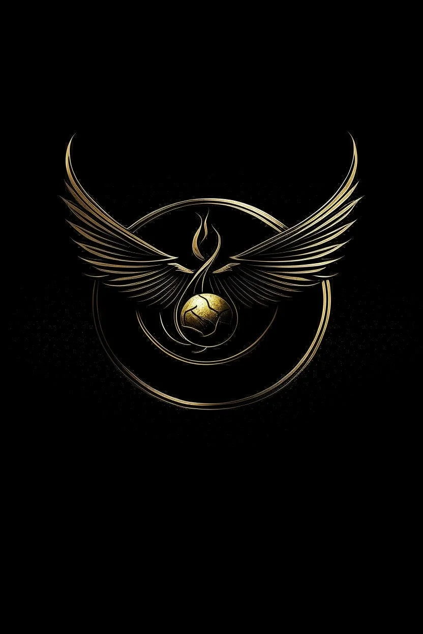 logo for company called snitch, theme golden snitch from harry potter in front of plain black bckground without any words