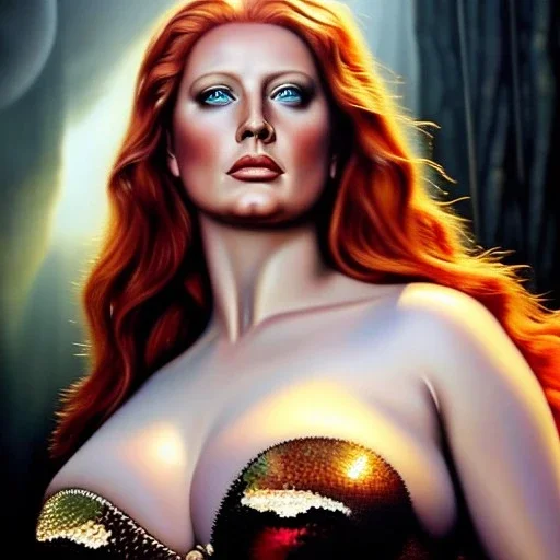 Ultra detailed fullbody Portrait in oil on canvas of busty Boudicca,extremely detailed digital painting,ultrarealistic skin,intense stare, extremely detailed face, crystal clear eyes, mystical colors ,perfectly centered image, perfect composition, rim light, beautiful lighting,masterpiece ,8k, stunning scene, raytracing, anatomically correct, in the style of Simon Bisley and Ohrai Noriyoshi and robert e howard and Steve Jung and Wizyakuza and uncannyknack.