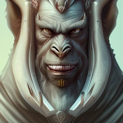 Fantasy orc male, mage robes, high definition, high detail portrai