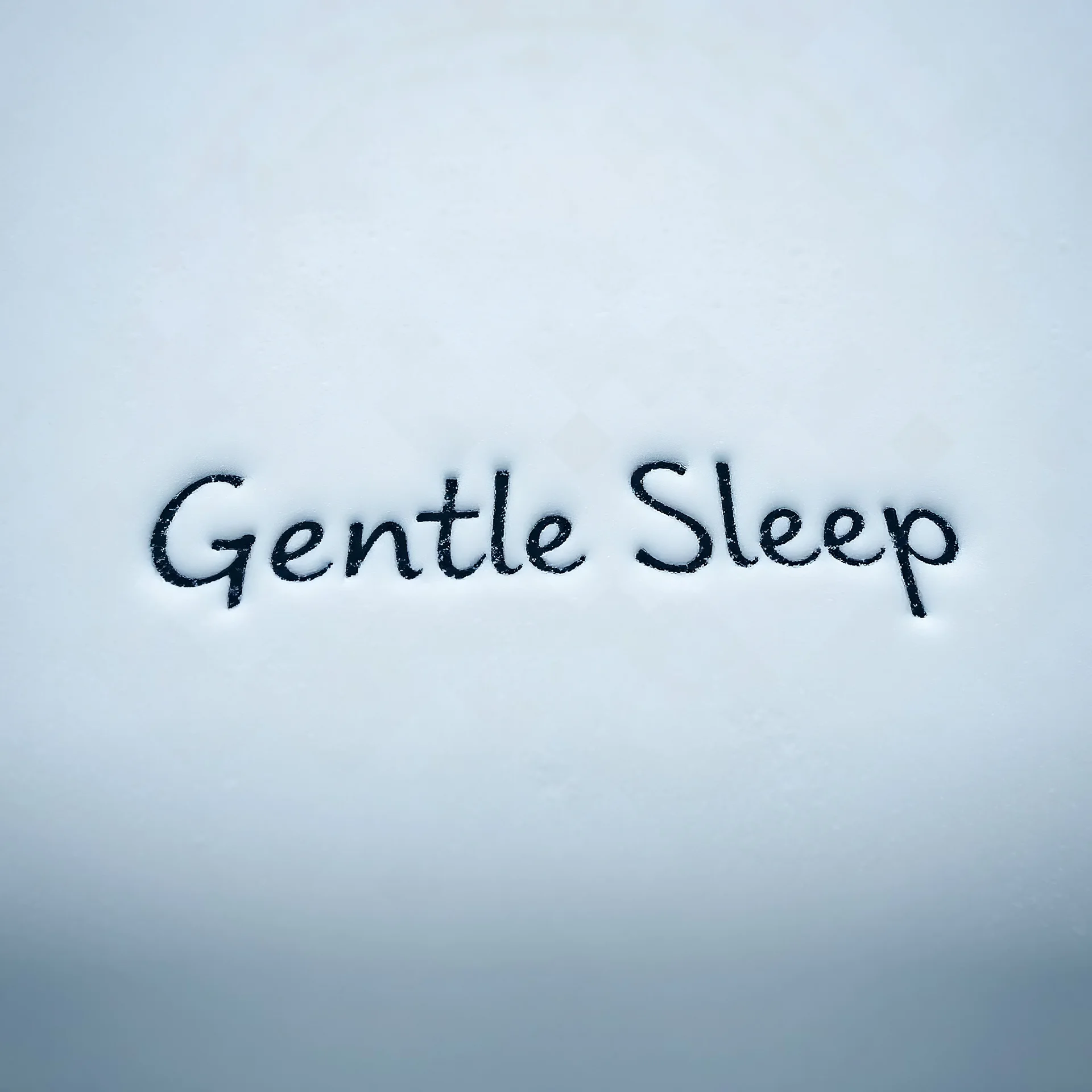 Neige. il est écrit dessus: 'Gentle Sleep'