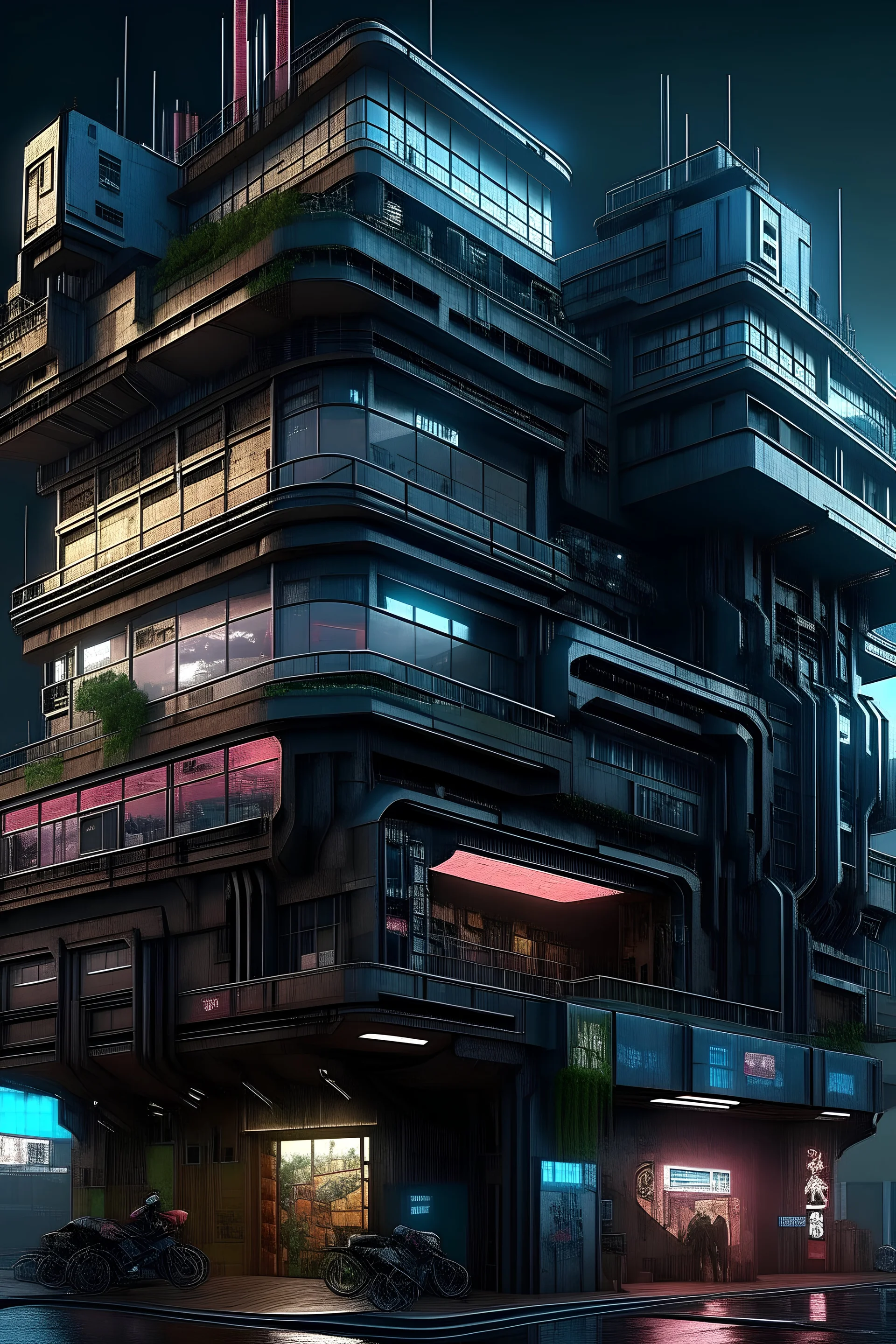 Cyberpunk building