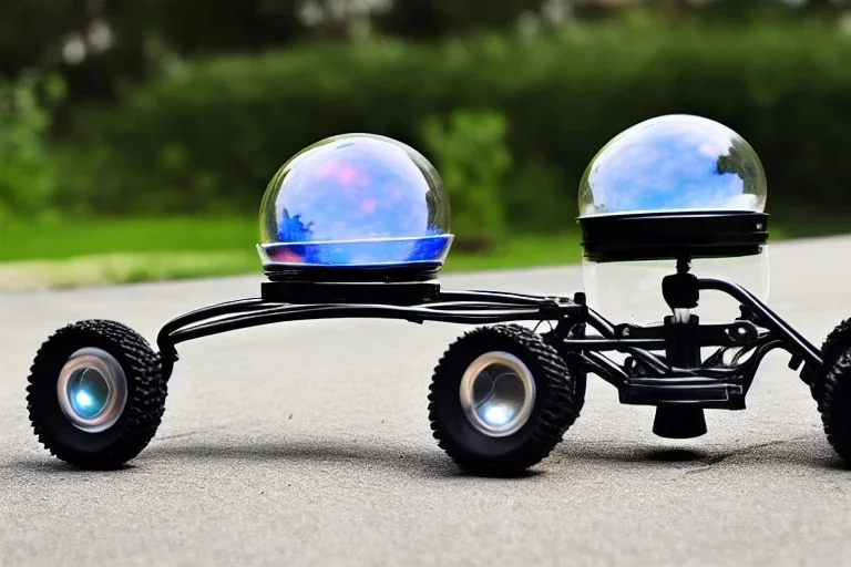 moon buggy with glass bubble cockpit