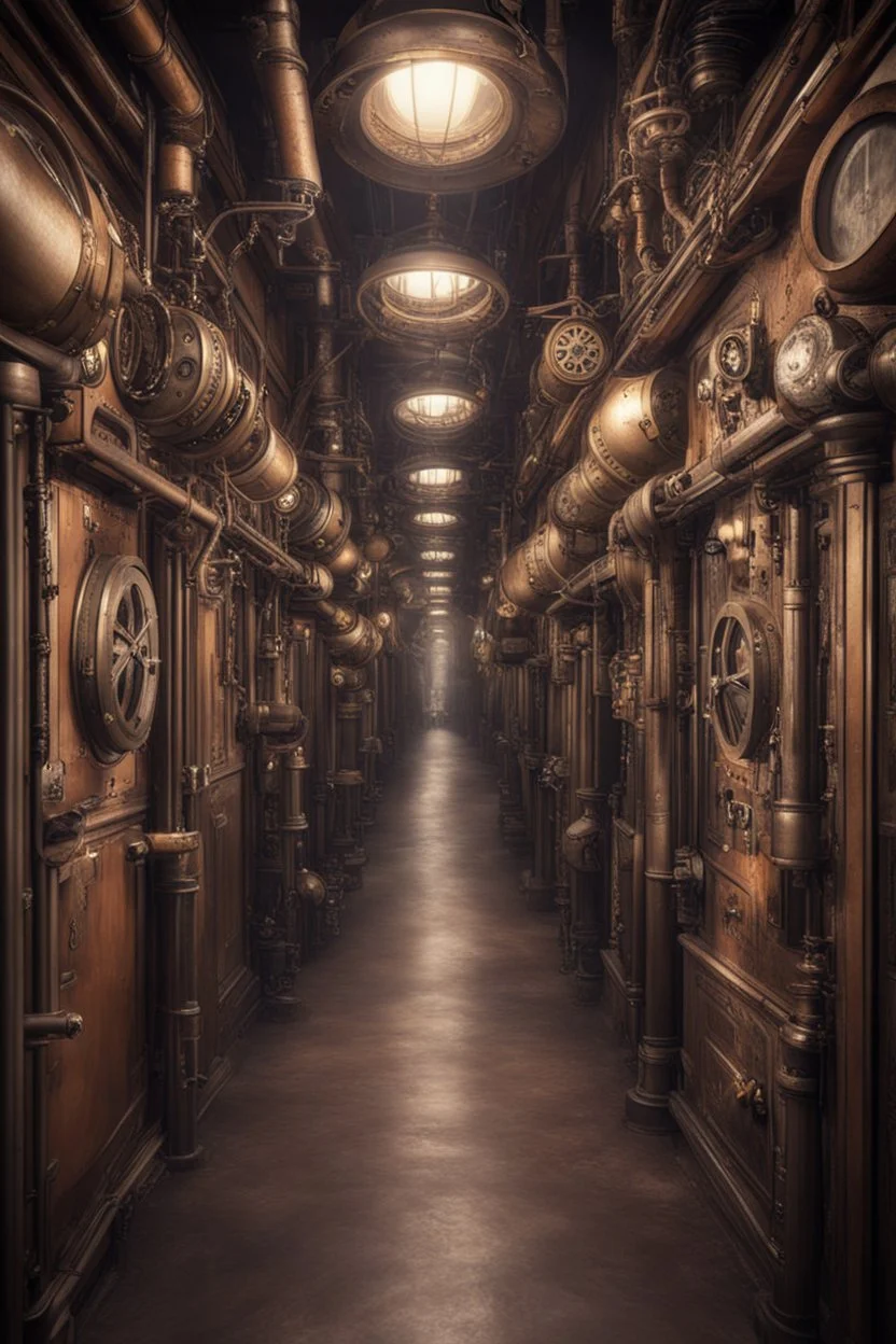 Steampunk video corridor