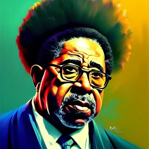 "Dizzy Gillespie, full-scale head and shoulders portrait, 8k resolution concept art portrait by Greg Rutkowski, Artgerm, WLOP, dizzy Gillespie dynamic lighting hyperdetailed intricately detailed Splash art trending on Artstation triadic colors Unreal Engine 5 volumetric lighting Splash art fantasy, Matt mercer