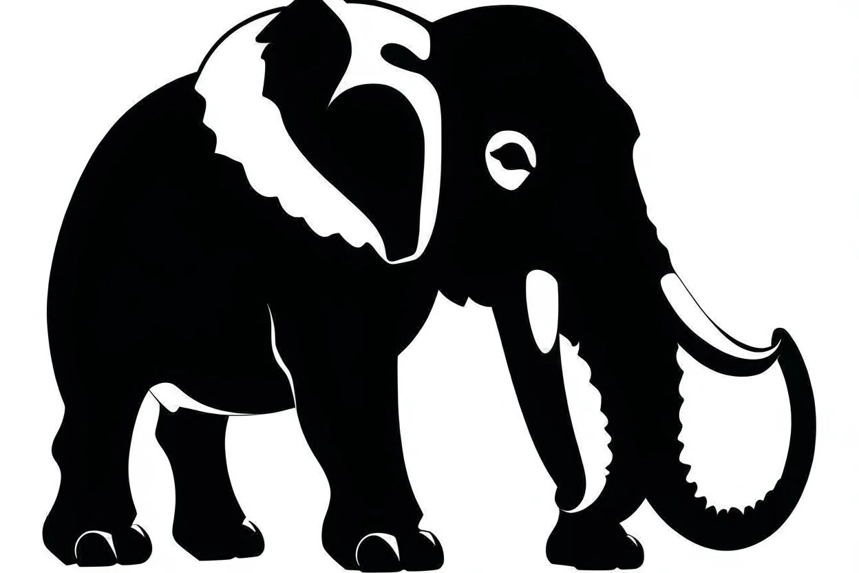 zoo clipart style simple stencil