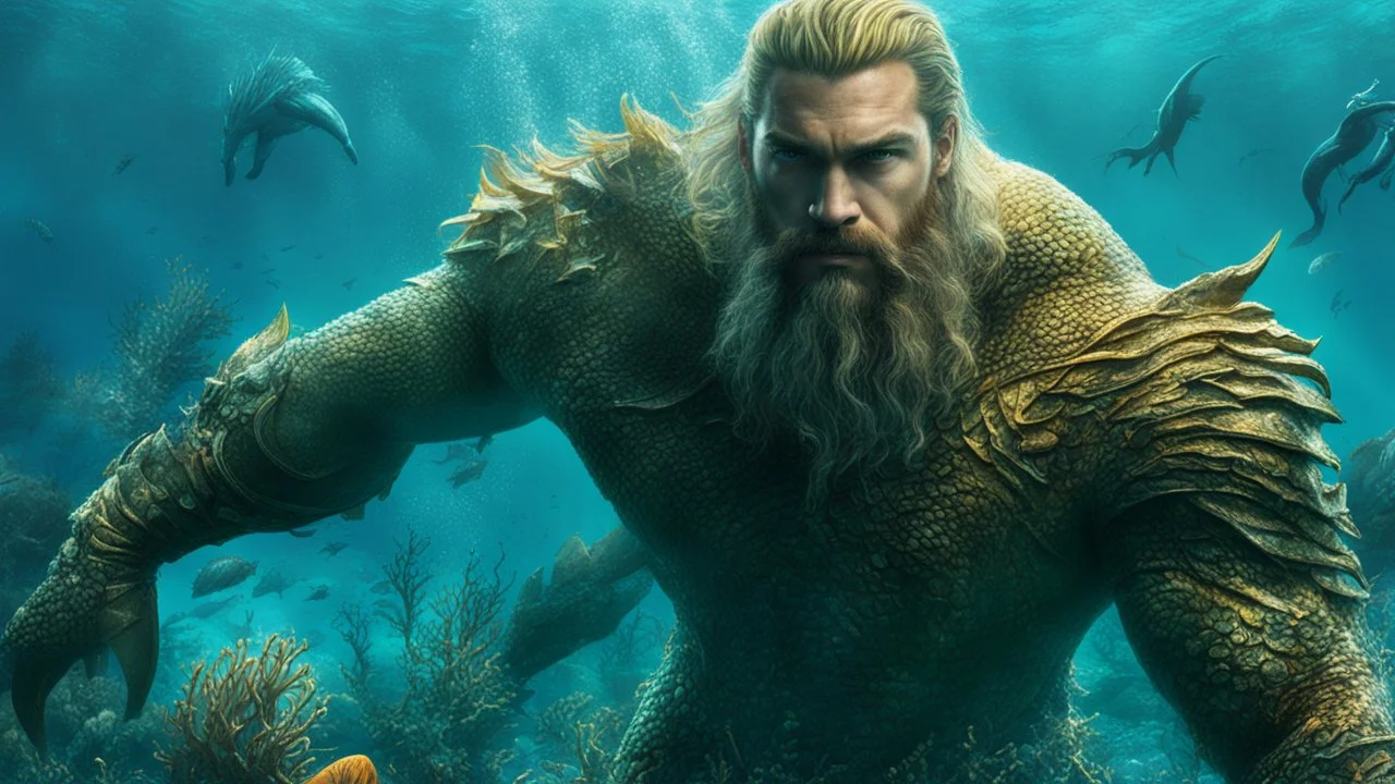 hyperrealistic 4k, seas from the movie aquaman, a lot of plots, and creature, sea animal, underwater