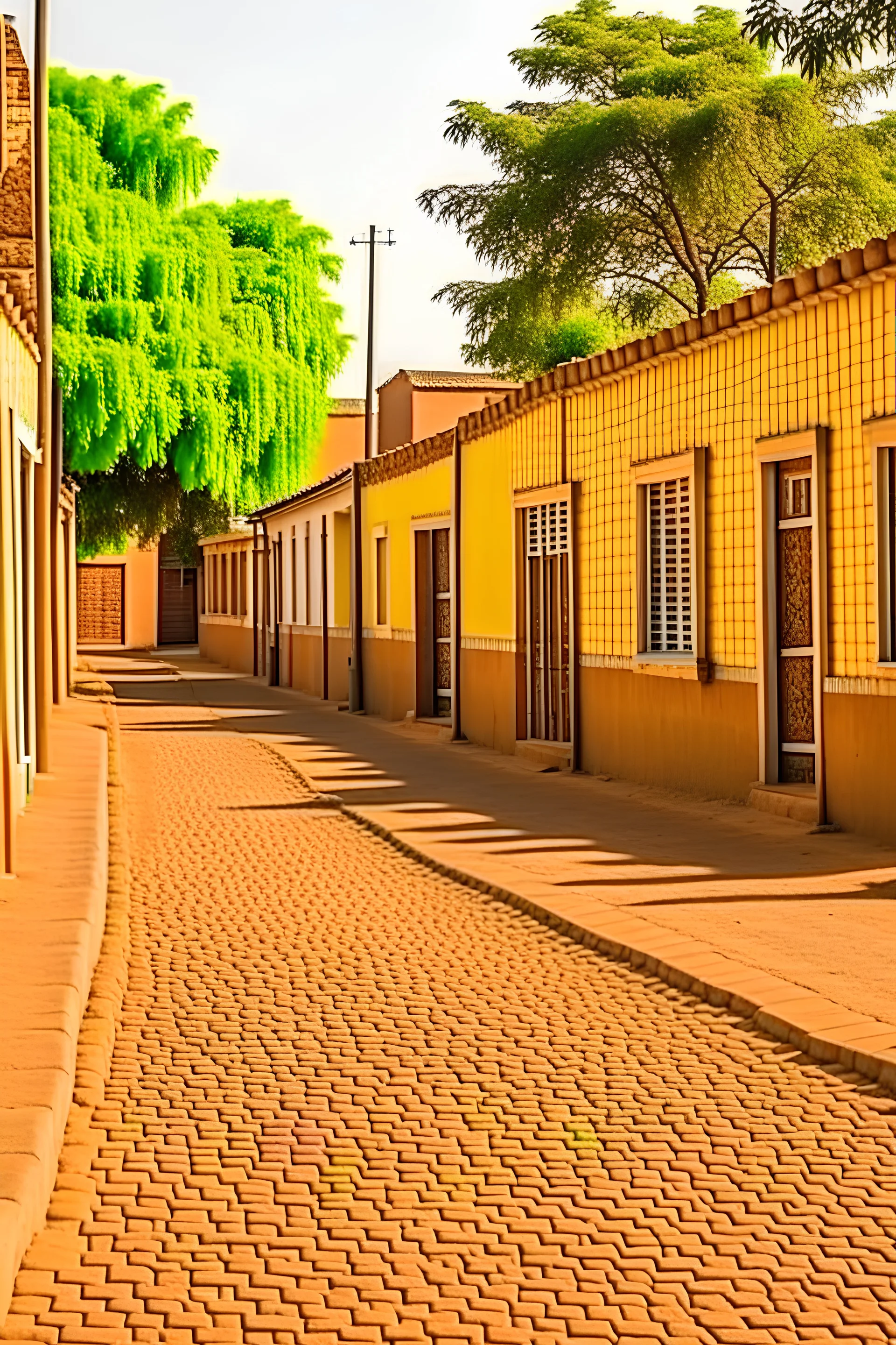 Sudan, muslim country, streets and brick homes, no people