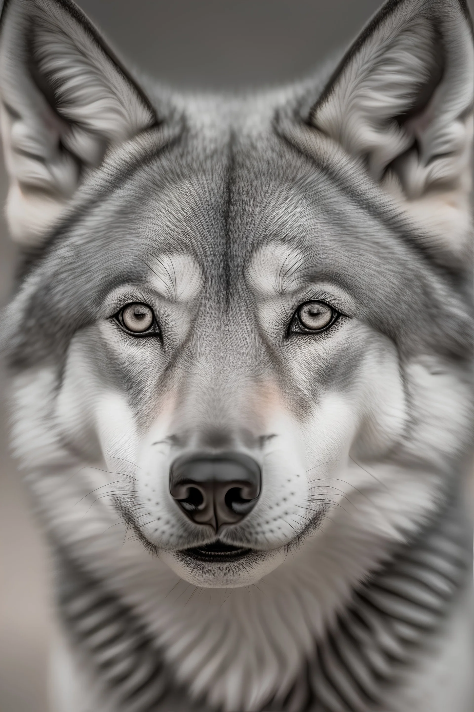 adorable, simple grey wolf