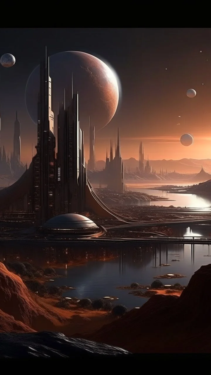 sci fi planet, star wars city, beautiful