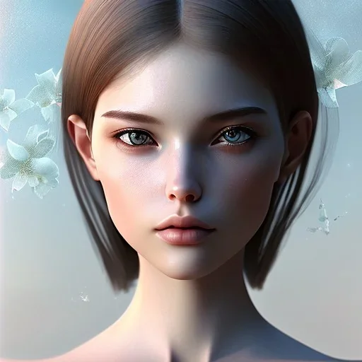 study girl, beautiful face, beautiful eyes, window,flower, nature, unreal engine 5, studio lighting --ar 2:1