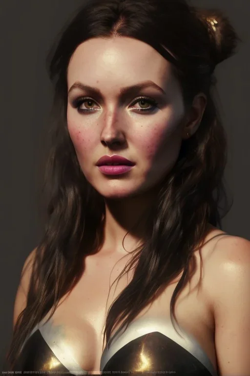 Camilla Luddington face, dragon armor, big busty , dirty face, pintura, ,details,texture,8k quality, florest, Minimalism, Romanticism, Expressionism, Impressionism