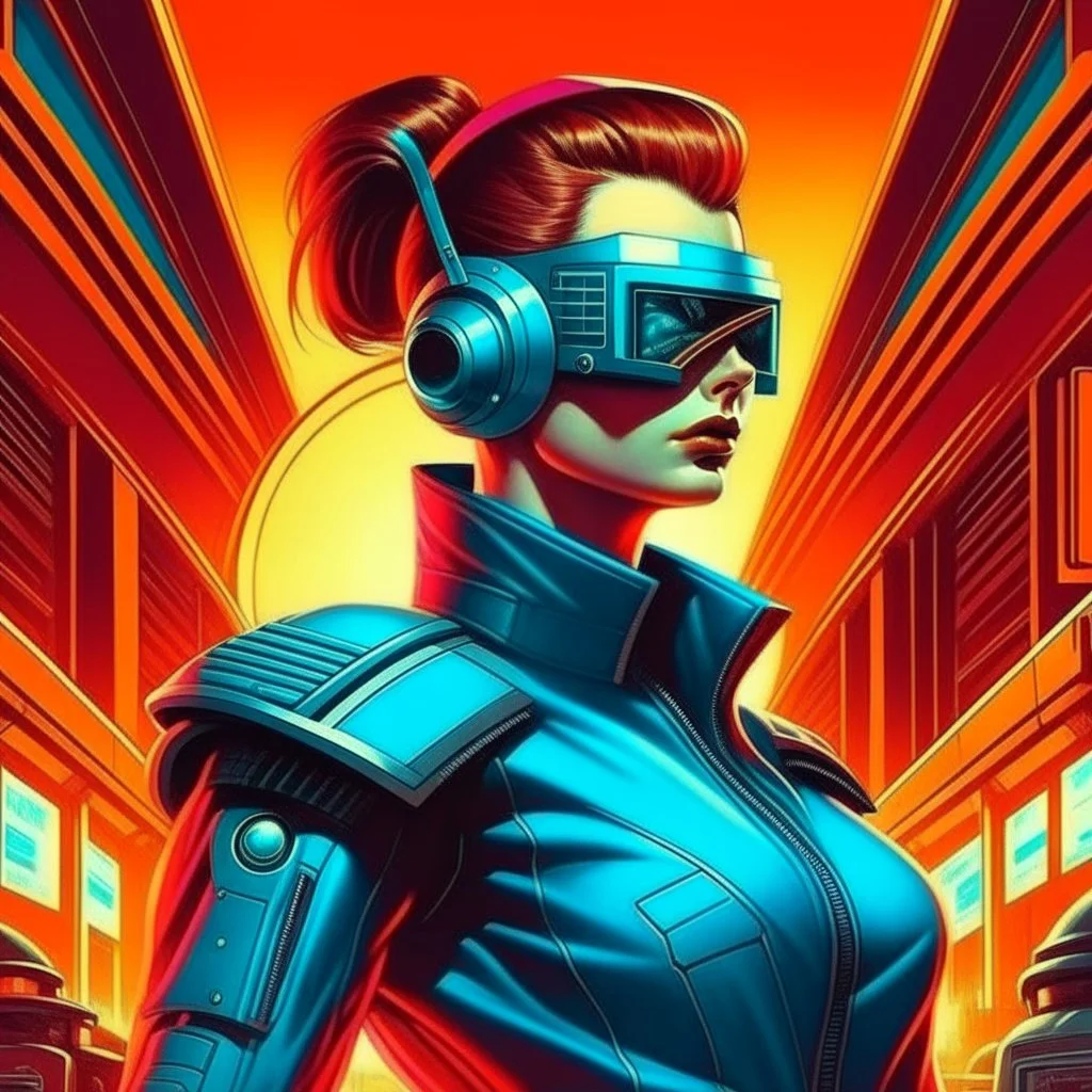 poster cyberpunk retro futuristic rebel