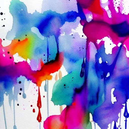 ink painting colorful