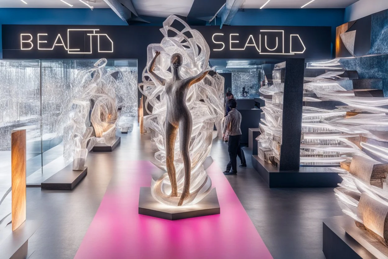 the sculpture is unusual in the form of light