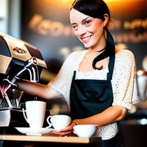 gorgeous coffee barista