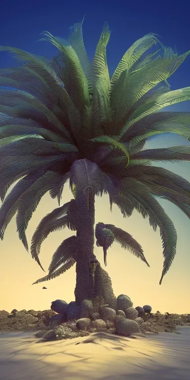 1980's aesthetic palm tree