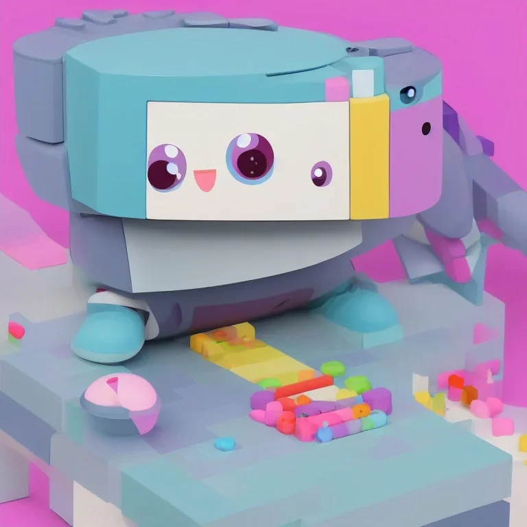 "Pixel" is an adorable, friendly computer character with big eyes and a cheerful smile. Soft pastel colors and a cute, chubby design make Pixel a comforting and reliable companion for anyone needing help with technology.