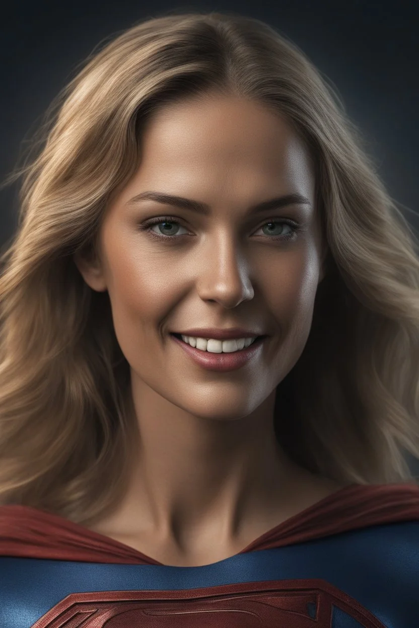 Supergirl, Realistic Stock Photo, ProtoVision, Realism Engine, RealVis XL, Zavy Chroma XL. facial portrait, chiaroscuro, deep shadows, rich deep colors, highly detailed portrait, full color, expression of extreme happiness, hope and positivity, 4k UHD, Ultra-realistic, Hyper realistic, Photorealistic, Realistic, absolute Reality,