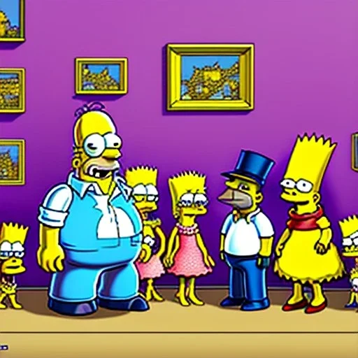 habbo hotel, detailed, manga, "the simpsons", anime, homer simpson, matt groening, barney