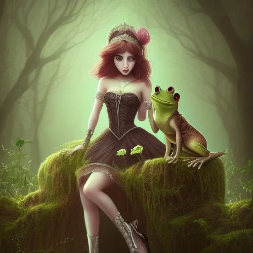 emo princess with frog