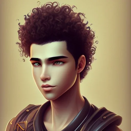 13 year old arabic boy with curly hair