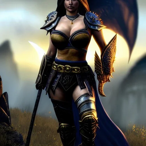 ultra detailed fullbody Portrait in oil on canvas of a beautiful busty woman with Skyrim Dragon priest mask and armor,extremely detailed digital painting, extremely detailed face,crystal clear Big eyes, mystical colors ,perfectly centered image, perfect composition,rim light, beautiful lighting, 8k, stunning scene,extremely sharp detail, finely tuned detail, ultra high definition raytracing, in the style of robert e howard and pablo oliveira and Ken Kelley and Ohrai Noriyoshi and Simon Bisley