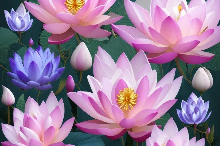 a magical crystal flower lotus magnolia lys bougainvillier, blue gold house russian palace castle in the woods, magnolias pink,blue lake,sun,white swanns,pink vertical, blue lake,sharp, vines, candlelit, endor, ornate, elegant, highly detailed, artstation, concept art, smooth, sharp focus, illustration, 8k, splash art, wallpaper, key visual