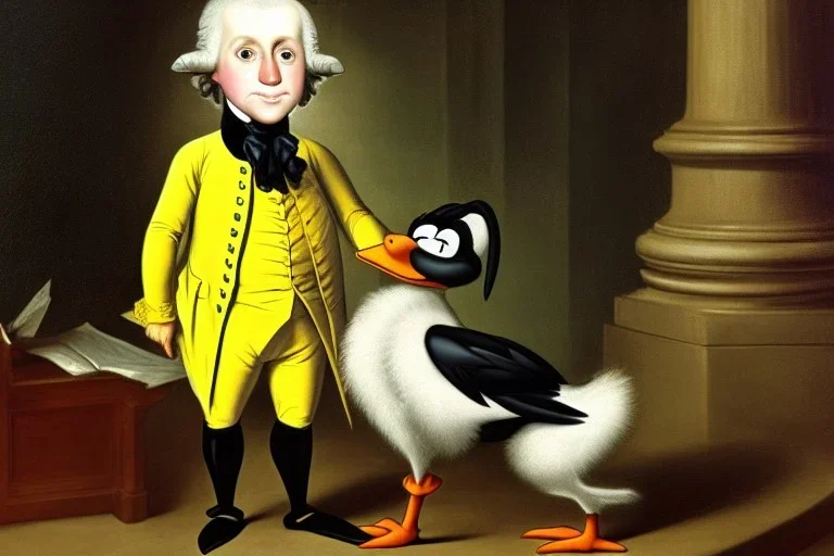 the child of George washington and daffy Duck