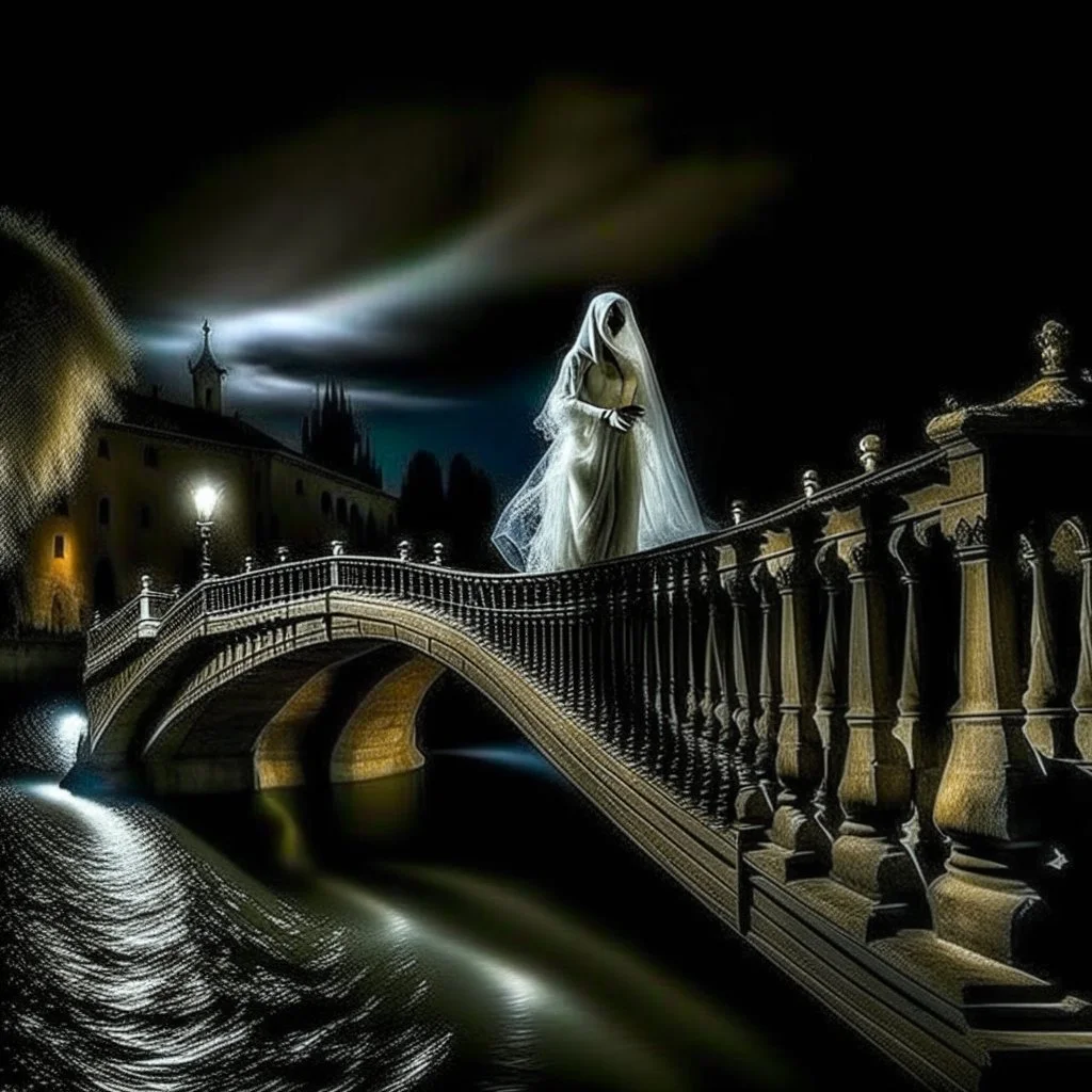 THE GHOST IS STILL DANCING AT NIGHT ON THE OLD BRIDGE. Carlos Lapellegrina